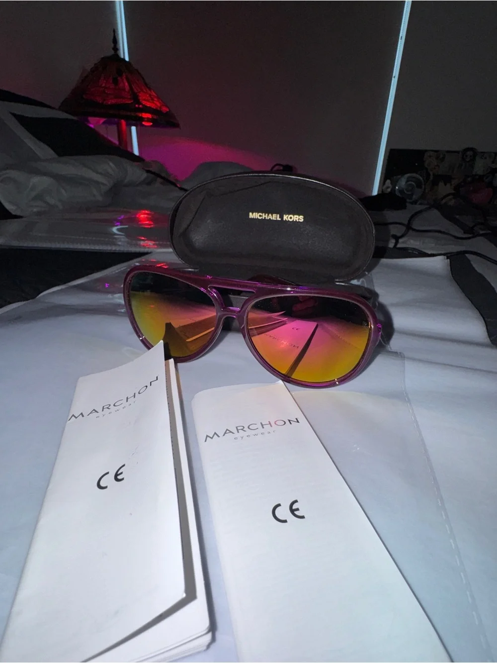 Michael Kors Caicos M2811S Pink Aviator Sunglasses